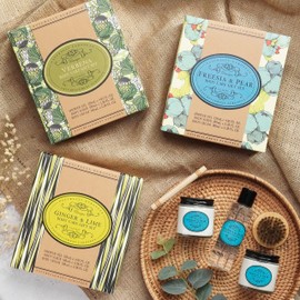 Naturally European Freesia and Pear Body Care Gift Set, Nourishes and Protects All Skin Types, Includes Shower Gel 120ml, Body Scrub 100ml and Body Cream 100ml