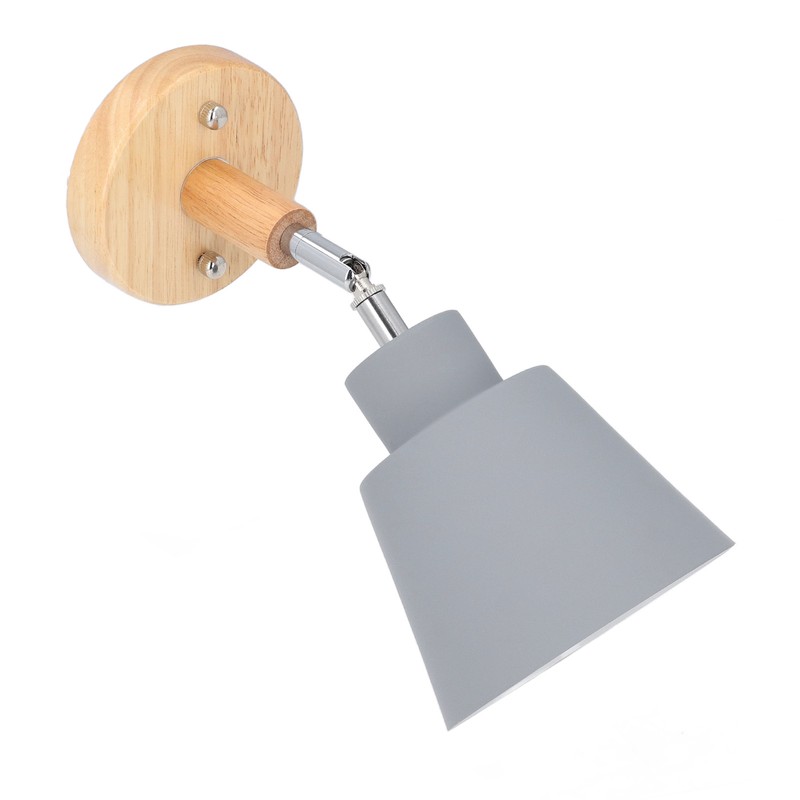 Wall Sconces Modern Minimalist Style Wood Art Decorative Grey Wall