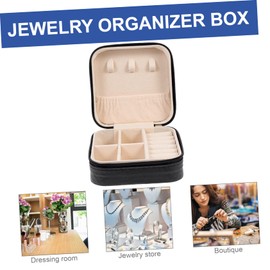 LIFKOME 3pcs Travel Jewelry Organizer Box Pu Leather Storage Case for Necklaces Earrings Compact Design for Easy Carrying for Travel Business Trips and Daily Use