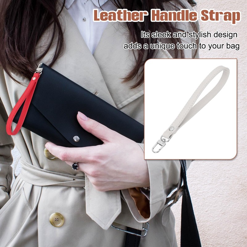 PATIKIL Leather Wristlet Strap, PU Leather Wristlet Keychain Strap Hand