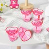 SAIAOKJ 24 Pcs Pink Heart Shot Glasses Bulk 1.5oz Funny