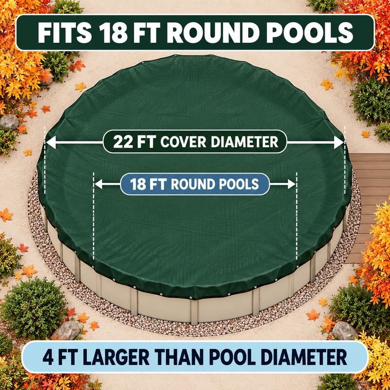 Supreme Plus 18 Ft Round Winter Above Ground Pool Cover,