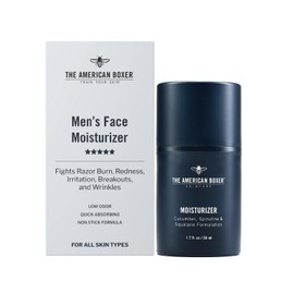 Hidratante facial para hombre, hidrata la piel seca, alivia la irritación, elimina quemaduras y enrojecimiento, crema facial hidratante de uso diario, antienvejecimiento y antiarrugas, absorción rápida