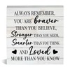 Rusic Motivational Sayings Wooden Box Sign Always Remember You Are