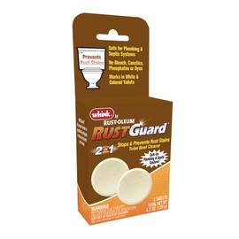 Rust-Oleum RustGuard Rust Stain Remover | Heavy-Duty Iron Stain Remover & Toilet Bowl Cleaner For White & Colored Toilets | 2 Tablet Box