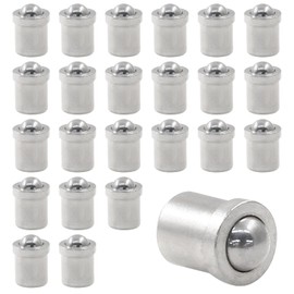 LifCratms 24Pcs Spring Plunger,Stainless Steel Ball Plunger, Ball Catch Latch Catcher for Door Cabinet Closet Drawer Ball Plunger(4x5mm)