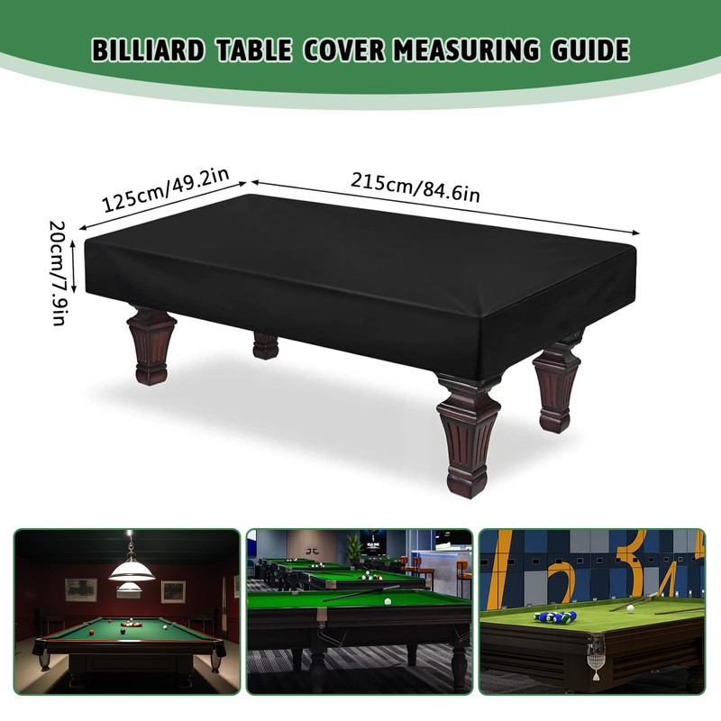 Funvalley Surperfect Pool Table Cover, 7FT Waterproof Billiard Table Cover,