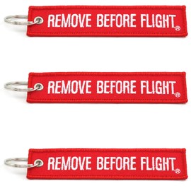 Rotary13B1 Remove Before Flight Key Chain - 3 Pack Red