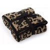 Barefoot Dreams CozyChic Safari 54" x 72" Throw Blanket Camel/Black