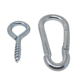 fiXte Very Heavy Duty XXL M10 Carabiner Clip with Screw in Eye BZP Steel (1 Set)