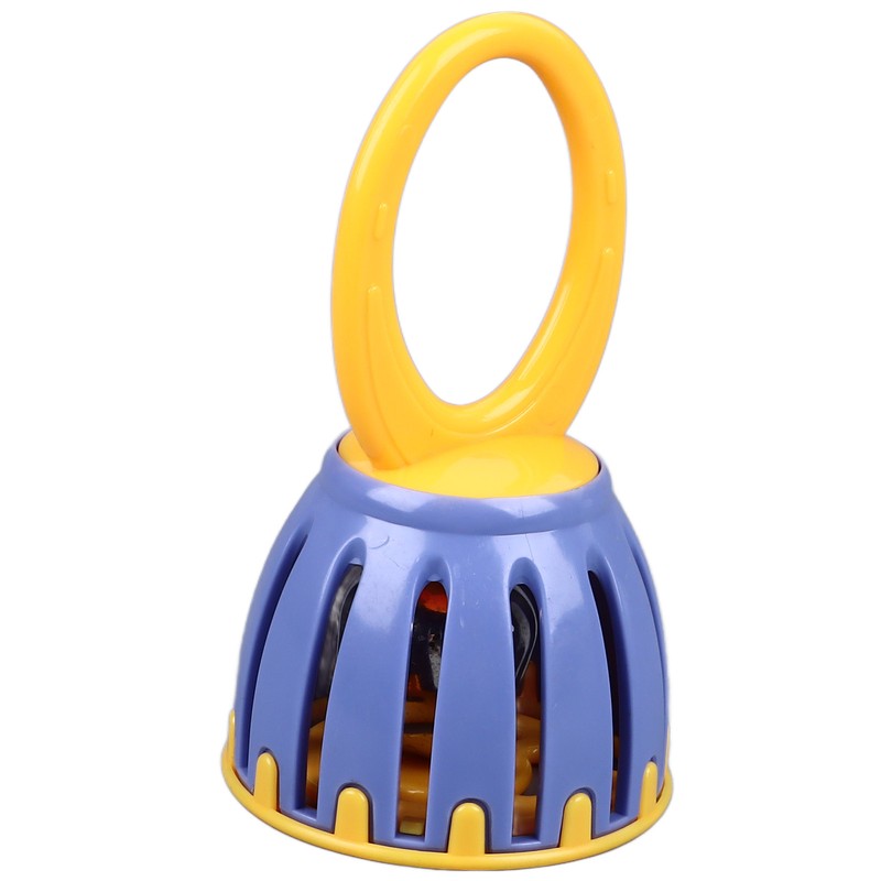 Handled Cage Bell Babies Rattle Orff Plastic Kids Music Percussion