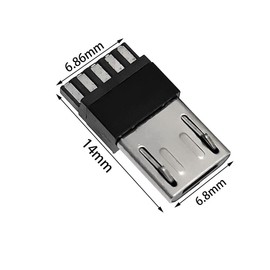 Harrisen 20 Set Micro USB Welding Male with Plastic Case, Micro USB Type B 5 Pin Male Kit, USB Type B Jack Plug Solder Plug Adapter for DIY (10 Set Black and 10 Set White)
