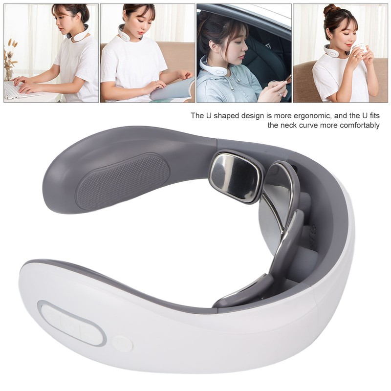 Neck Massager 42°C Hot Compress 6 Massaging Head Ergonomic U