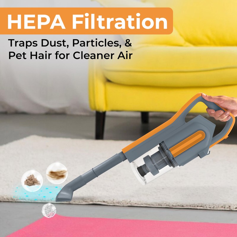 Koblenz Atlas Stick Vac 3-in-1 Cyclonic Vacuum Cleaner, HEPA Filtration,