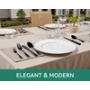 49-Piece Black Silverware Set with Organizer, Stainless Steel Flatware Set