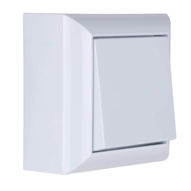 REV PlanoLuxe 0511472777 Surface-Mounted On and Toggle Switch, White