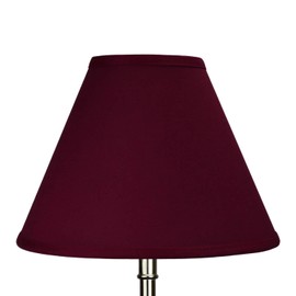 FenchelShades.com Lampshade 5" Top Diameter x 12" Bottom Diameter x 9" Slant Height with Washer (Spider) Attachment for Lamps with a Harp (Burgundy)