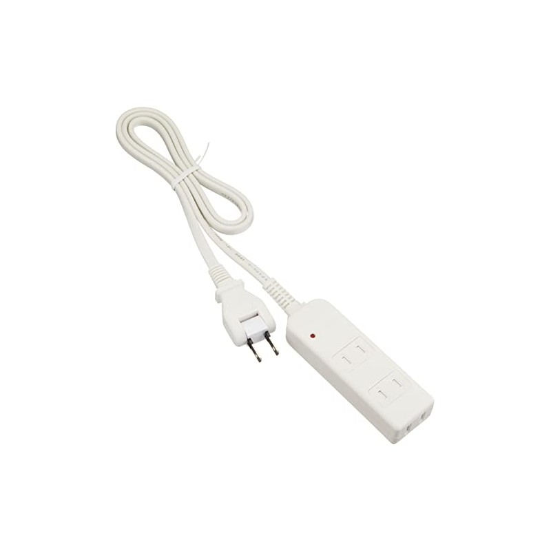 00-6961 Safety Tap with Lightning Guard and Shutter (3 Holes/1m/White)