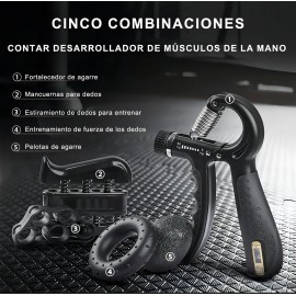 Moyac fortalecedor de agarre 5 en 1 ejercitador de mano