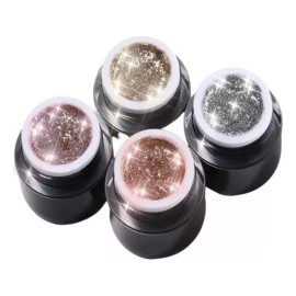 STARLA 4 Tonos Covertura Intensa Gel Uv Gltters Decoración  10 Ml,