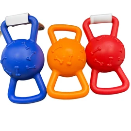 Zvire Dog Giggle Ball Toy – Durable TPR Material, Interactive Pet Chew and Play Ball with Easy-Grip Handles, Funny Sound to Keep Dogs Entertained, Random Colour 1PC