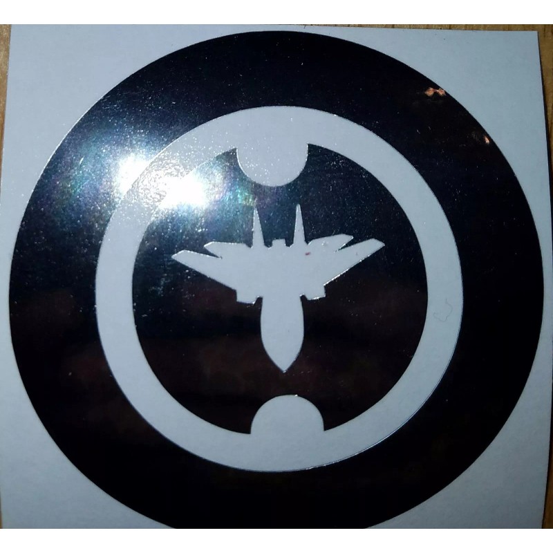 Williams F-14 TOMCAT CHROME PINBALL POP BUMPER DECAL METAL-MODS CHROME