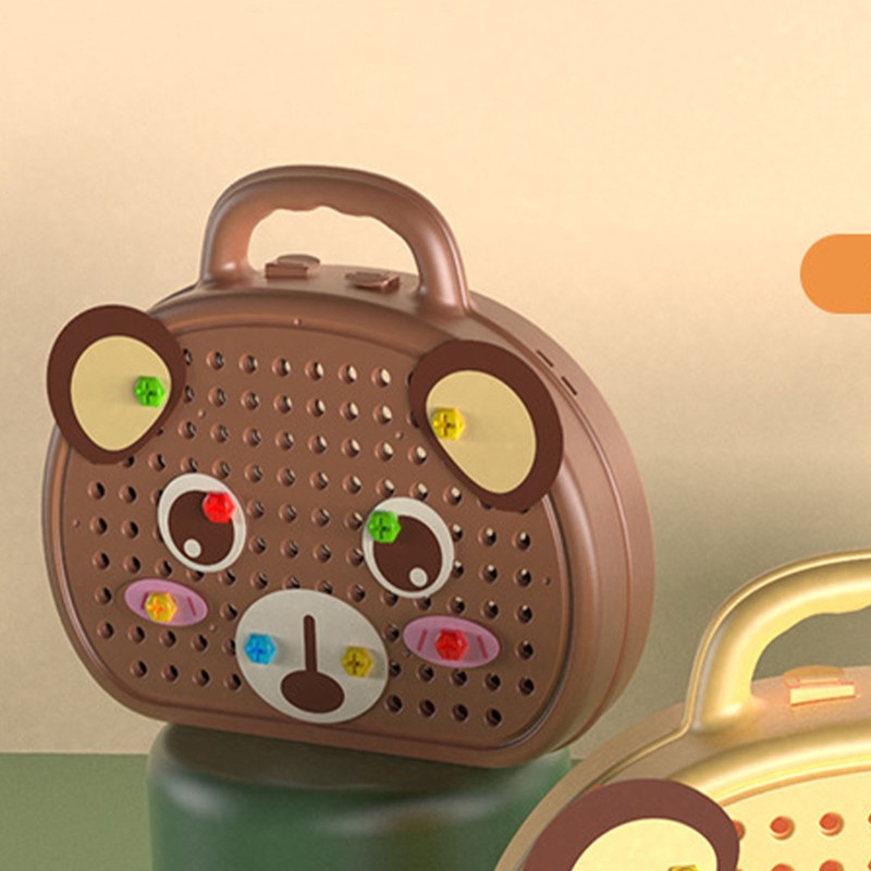 Engineering Electric Drill Toy Screw Assemble Engineer Educational Drill Toy