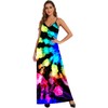 Plus Size Maxi Dresses Sundress for Women Loose Rainbow Printed