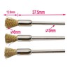 Acxico 9 Pcs Copper Wire Brushes Metal Brush Rust Removing