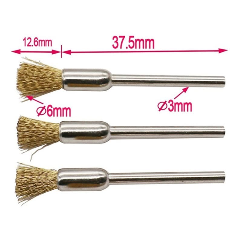 Acxico 9 Pcs Copper Wire Brushes Metal Brush Rust Removing