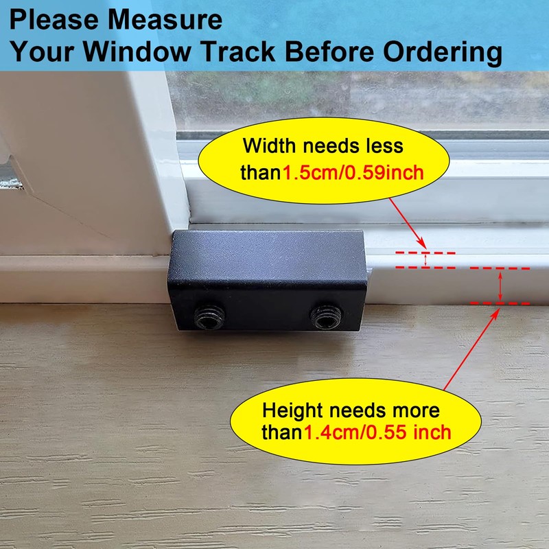 Window Locks, 2 Sets Sliding Security Window Lock with 2