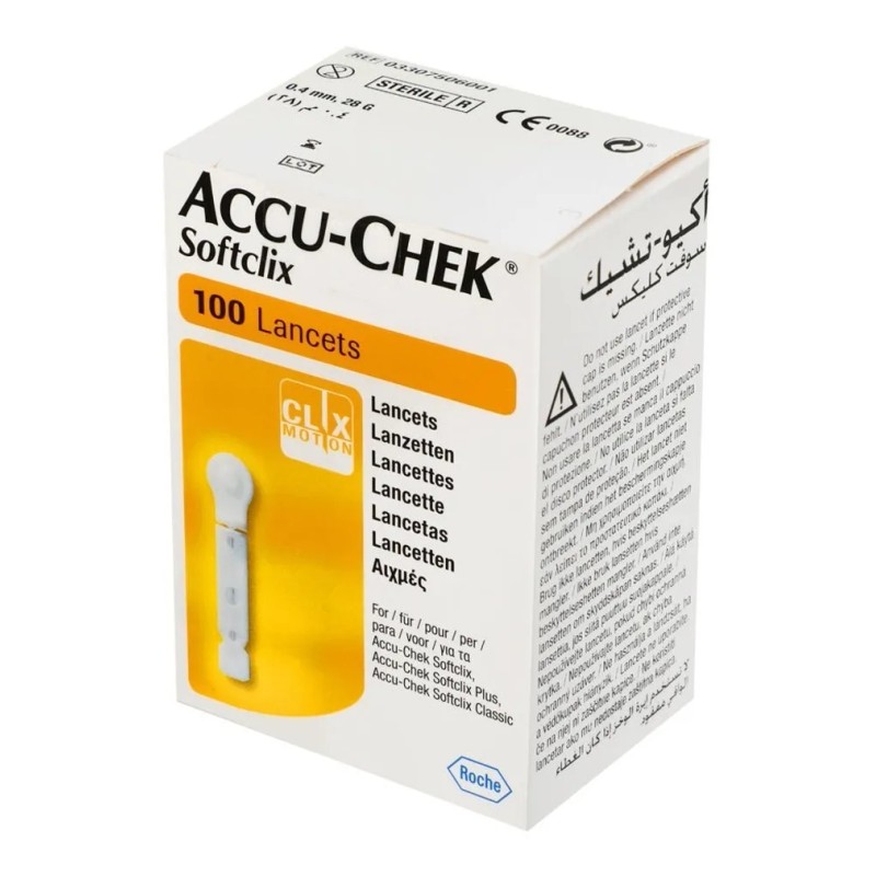 Kit De 100 Tiras Reactivas Accu-chek Active Con 100 Lancetas