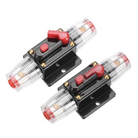 DMiotech 2 Pack 125A Circuit Breaker, 12-24V DC Automotive Circuit Breaker with Manual Reset Button for Car Marine Boat Audio System Overload Protection