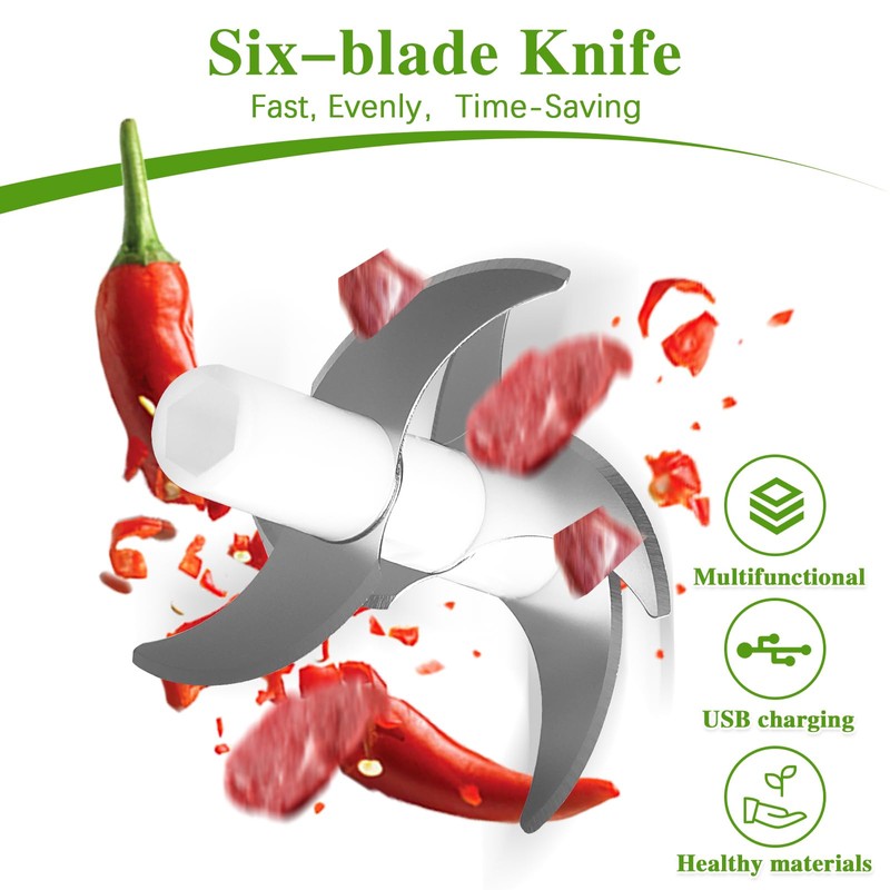 Electric Mini Chopper, 350 ml Onion Cutter, Electric Vegetable Chopper,