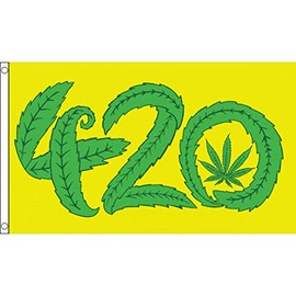 AZ FLAG Marihuana 420 Flagge 100D Polyester mit Ösen, 150 x 90 cm