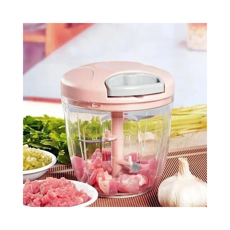Multifunctional Garlic Chopper, Hand Pull String Garlic Chopper for Kitchen,