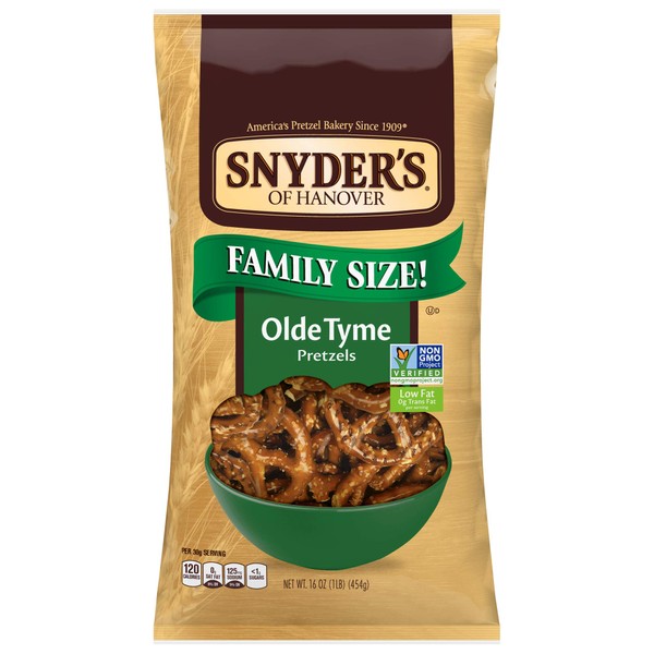 Snyders the Pounder Pretzels 16 Oz (Pack of 8) (Olde Tyme)