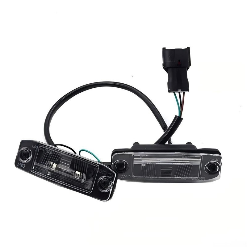 Rear License Plate Lamp Light Both Sides W/Light Lamp Cover