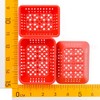 Odoria 1/12 Scale Miniature Plastic Baskets 6Pcs Dollhouse Accessories, Red