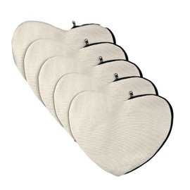 Eruceky 5 pieces fabric pencil case, heart-shaped, painting, DIY fabric pencil case, fabric bag, pencil case, suitable for pencil cases, cosmetic bags, storage bags, beige, Casual