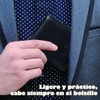 Cartera para Hombre, Carteras Negra para Caballero (Negro)