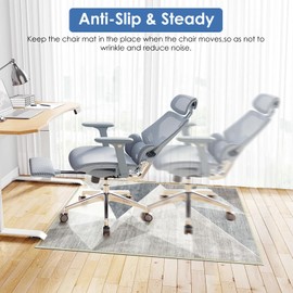 Vicwe Office Chair Mat for Hardwood & Tile Floor, 36"x48" Computer Chair Mat for Rolling Chairs,Under Desk Non Slip Gaming Rug,Low Pile Carpet Floor Protector