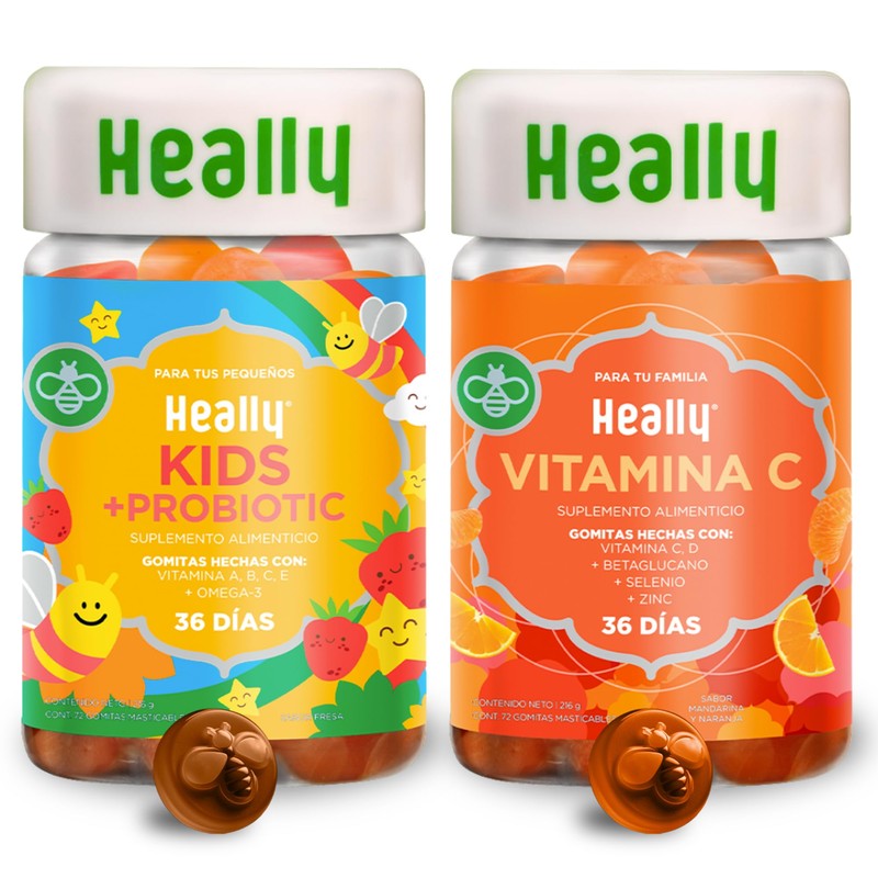 Multivitamínico Niños Desarrollo y Powerful Defense, HEALLY