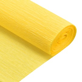 sourcing map 2 Pcs Crepe Paper Roll 6.9ft Long 20 Inch Wide for Wedding Ceremony Various Large Festivals Decoration, Apricot Yellow