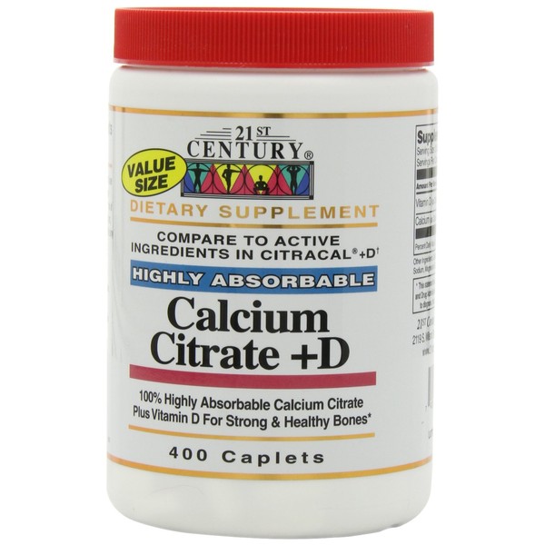 21st Century Vitamins Calcium Citrate + Vitamin D Caps