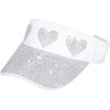 Bling Rhinestones Sun Visor Women Wide Brim Clip On Summer