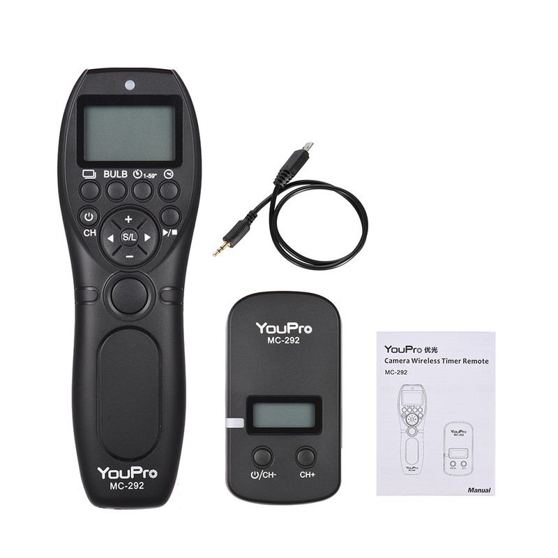 YouPro MC-292 S2 2.4G Wireless Remote Control LCD Timer Shutter