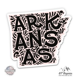 GT Graphics Arkansas State Shape Native Local Native Local - 8" Vinyl Sticker - for Car Laptop I-Pad - Waterproof Decal