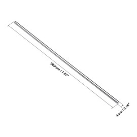 sourcing map 1pcs Round Steel Metal Rods, 4mm x 200mm High Speed Steel (HSS) Lathe Bar Stock Tool, for Shaft Gear Drill Lathes Boring Machine Turning Miniature DIY Craft