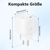 WiFi Socket with Current Measurement, Smart Plug with Timer 2.4GHz